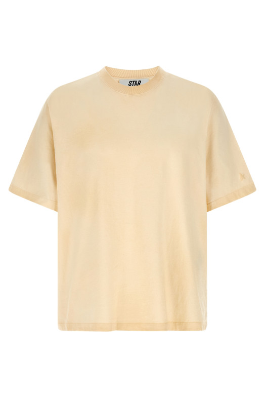 Футболка с логотипом, бежевая GOLDEN GOOSE GUP01873P0024181161611616