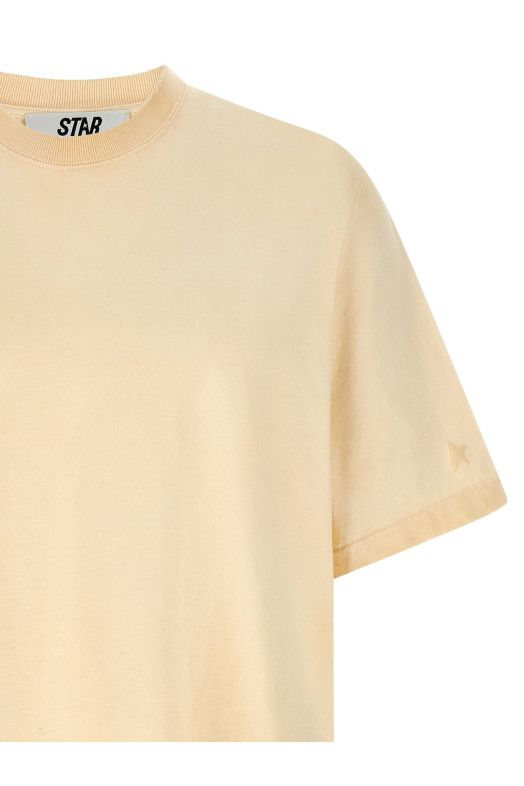 Футболка с логотипом, бежевая GOLDEN GOOSE GUP01873P0024181161611616