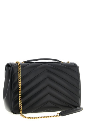 'Loulou' large shoulder bag Black