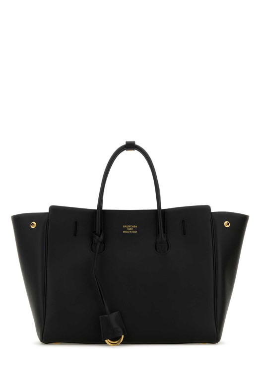 Маленькая черная кожаная сумка Carry All Hempton от BALENCIAGA (8133572ABAV)