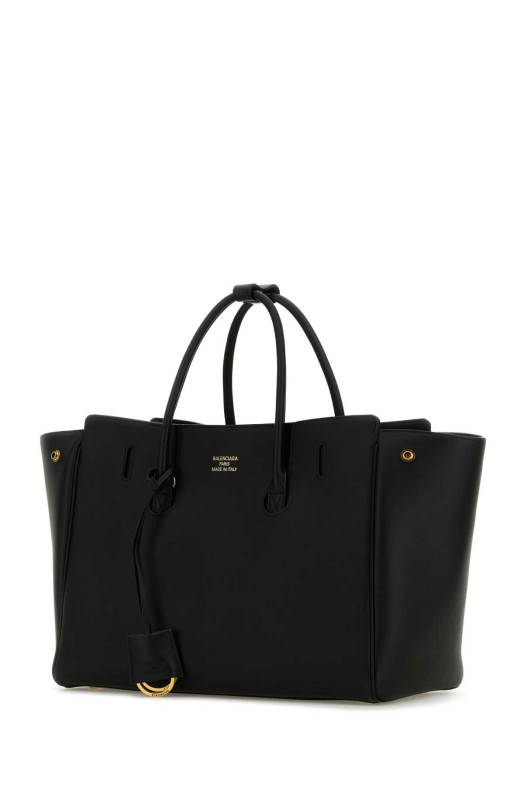 Маленькая черная кожаная сумка Carry All Hempton от BALENCIAGA (8133572ABAV)