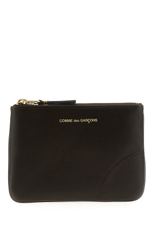 Logo leather wallet Brown
