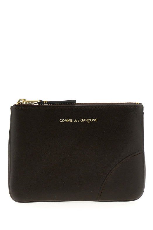 Logo leather wallet Brown