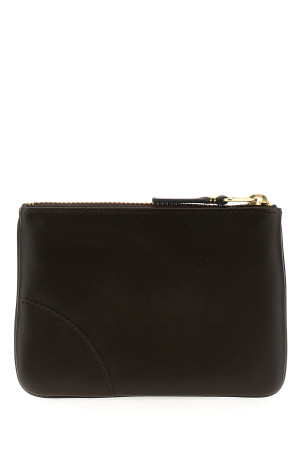 Logo leather wallet Brown