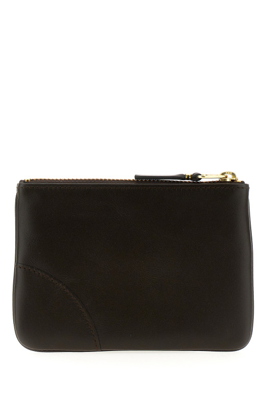 Logo leather wallet Brown