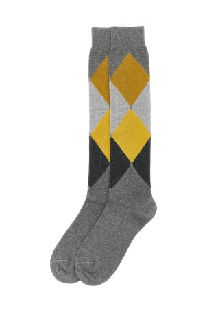 Diamond-shaped socks Gray