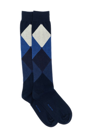 Diamond-shaped socks Blue