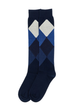 Diamond-shaped socks Blue