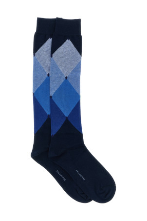 Diamond-shaped socks Blue