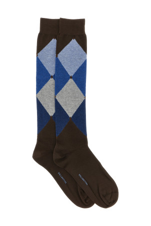 Diamond-shaped socks Brown
