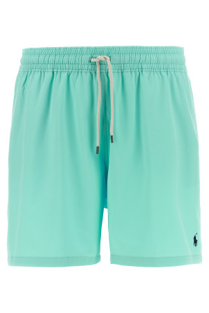 Logo embroidery swim shorts BLUE