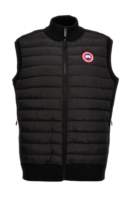 'HyBridge® Quilted KniKnit' vest Black