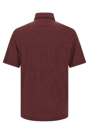 French collar polo shirt Bordeaux