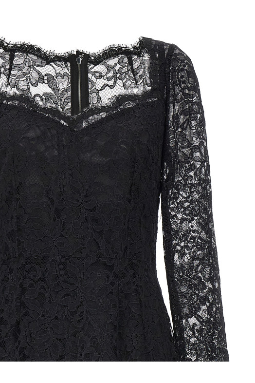 Кружевное платье черного цвета DOLCE & GABBANA F6AQGTHLUAHN0000