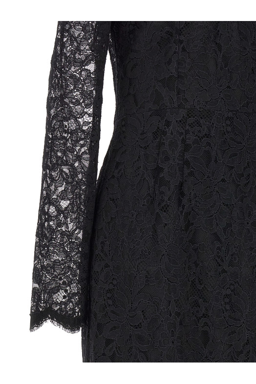 Кружевное платье черного цвета DOLCE & GABBANA F6AQGTHLUAHN0000