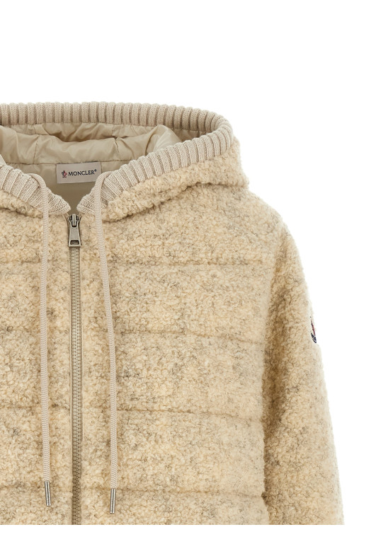 Худи с капюшоном «Тедди», бежевое MONCLER L20938G0003489BI4061