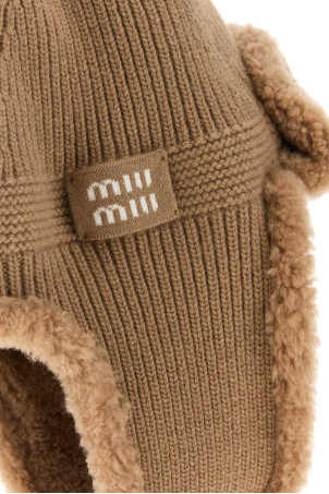 Camel wool blend aviator hat MIU MIU (5HC3862CSR)