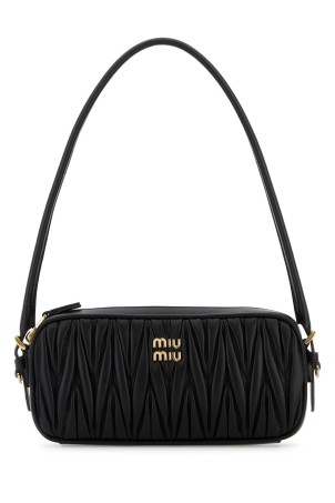 Black leather shoulder bag Black MIU MIU (5NE024AFPP)