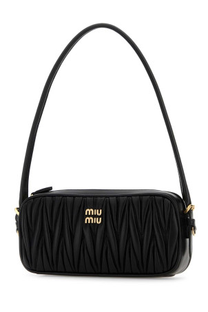 Black leather shoulder bag Black MIU MIU (5NE024AFPP)