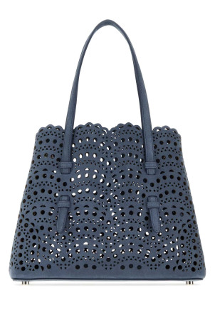 Air force blue suede Mina 25 handbag ALAIA (AA1S06725CA322)