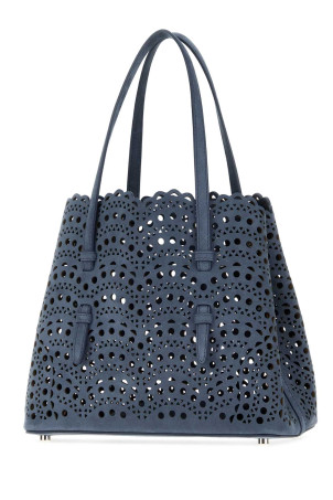 Air force blue suede Mina 25 handbag ALAIA (AA1S06725CA322)
