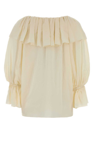 Cream silk blouse White CHLOE (CH26UH101332)