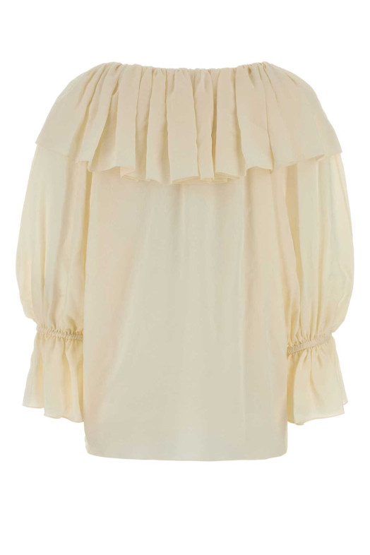 Cream silk blouse White CHLOE (CH26UH101332)