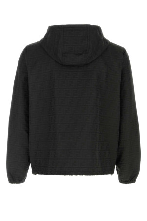 Black polyester windbreaker Black FENDI (FW1463AMYB)