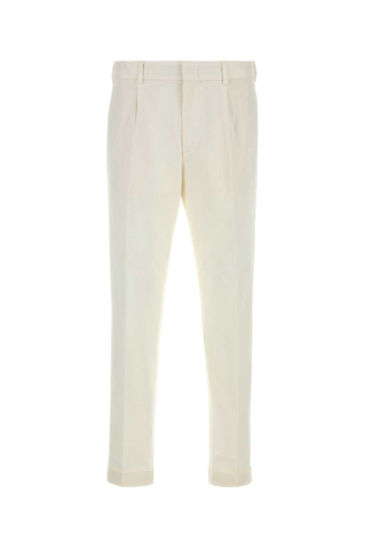 Ivory stretch cotton Cambridge pant CELLAR DOOR (110458F413)