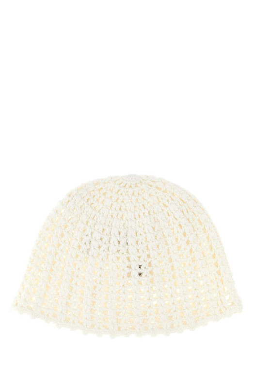 White crochet Andalusia beanie hat THE GARMENT (22574)