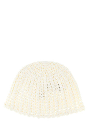 White crochet Andalusia beanie hat THE GARMENT (22574)