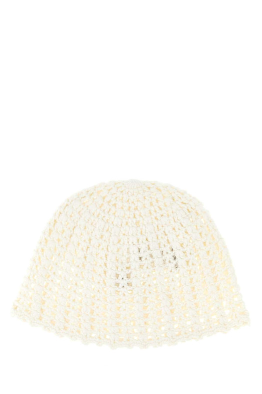 White crochet Andalusia beanie hat THE GARMENT (22574)