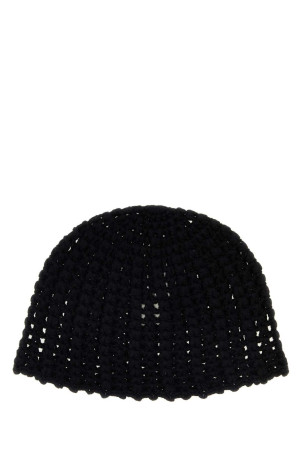 Black crochet Andalusia beanie hat THE GARMENT (22574)