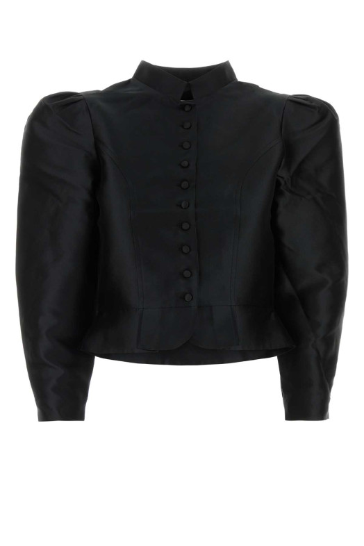 Black satin Amoako blazer Black DESTREE STUDIO AX (23R4JAC06101)
