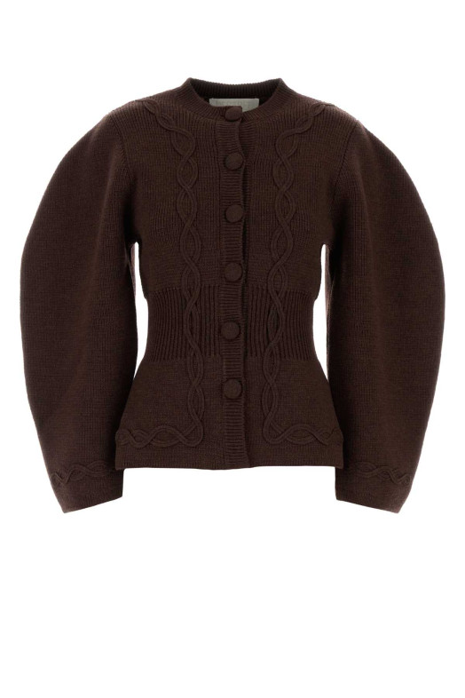 Brown wool Adrian cardigan Brown DESTREE STUDIO AX (25F4JAC01502)