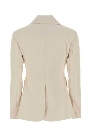 Ivory stretch denim Tamara jacket Brown DESTREE STUDIO AX (25S4JAC20004)