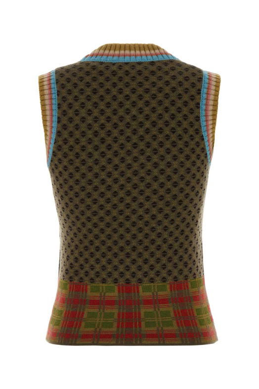 Embroidered wool blend Temi vest Purple DRIES VAN NOTEN (2620112354762)