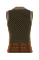 Embroidered wool blend Temi vest Purple DRIES VAN NOTEN (2620112354762)
