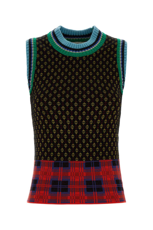 Embroidered wool blend Temi vest DRIES VAN NOTEN (2620112354762)