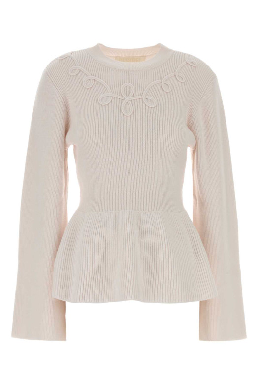 Ivory wool Rosa sweater Brown DESTREE STUDIO AX (26F4PUL01004)