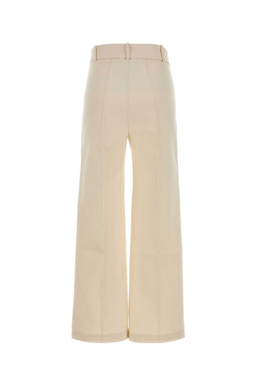 Ivory cotton blend Yoshimoto pant Brown DESTREE STUDIO AX (26R4PAN15004)