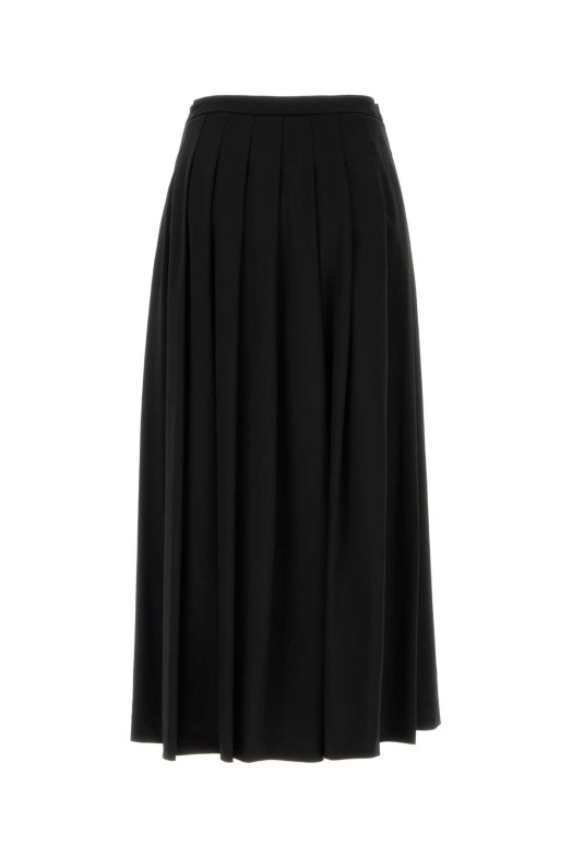 Black stretch wool blend skirt Black LE SULLY STUDIO (3389)