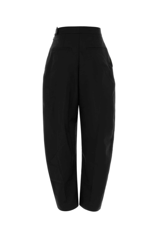 Black wool blend wide-leg pant ROHE (42030240)