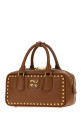 Caramel leather Arcadie handbag MIU MIU (5BB142VOBO2ZSQ)