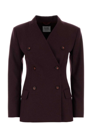 Aubergine stretch flannel blazer Multicolor LE SULLY STUDIO (6353)