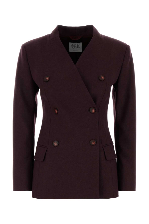 Aubergine stretch flannel blazer Multicolor LE SULLY STUDIO (6353)
