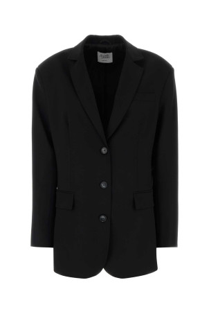Black stretch wool blend blazer Black LE SULLY STUDIO (6368B)