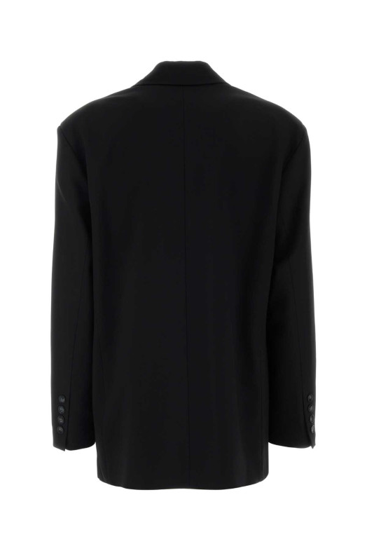 Black stretch wool blend blazer Black LE SULLY STUDIO (6368B)