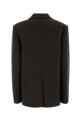 Dark brown stretch wool blend blazer LE SULLY STUDIO (6371)