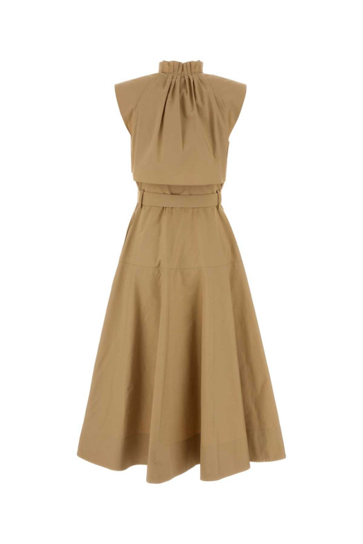 Бежевое платье из поплина BURBERRY (8127356)